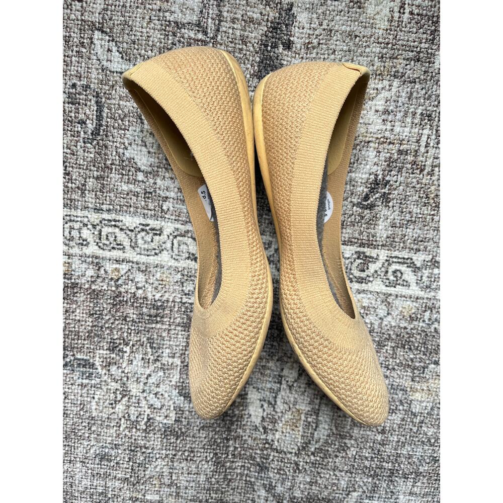 Allbirds Tree Breezers Knit Ballet Flats 8.5 Beige Tan Slip On Comfort Minimal - Picture 5 of 11